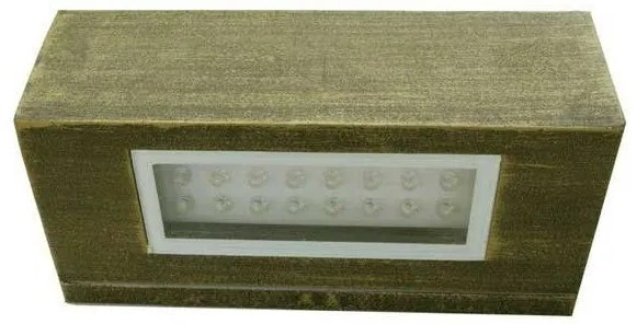 Φωτιστικό LED επίτοιχο στεγανό ορθογώνιο 7059 μονής δέσμης Lumen-9-70597810-Σκ. καφέ 9-70597810