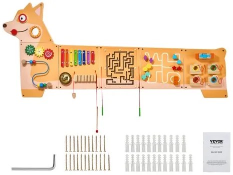VEVOR Puppy Activity Wall Busy Board Panels 12 Activities Sensory Wall Panel