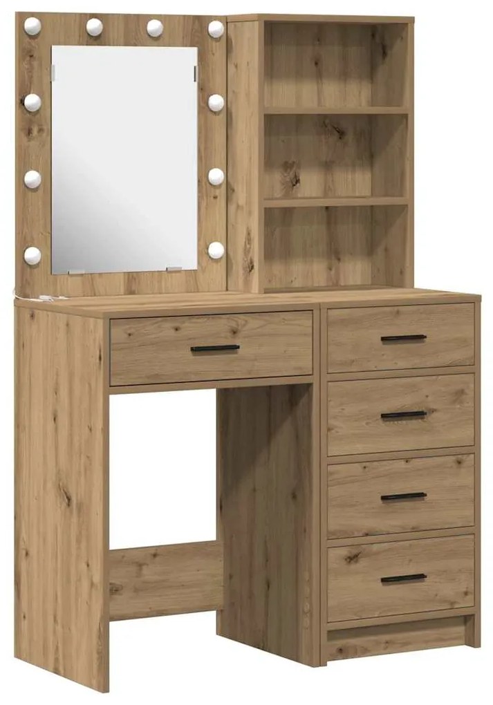 vidaXL Τραπέζι περιποίησης με συρτάρι 2 pcs Καφέ 50 x 41 x 135 εκ