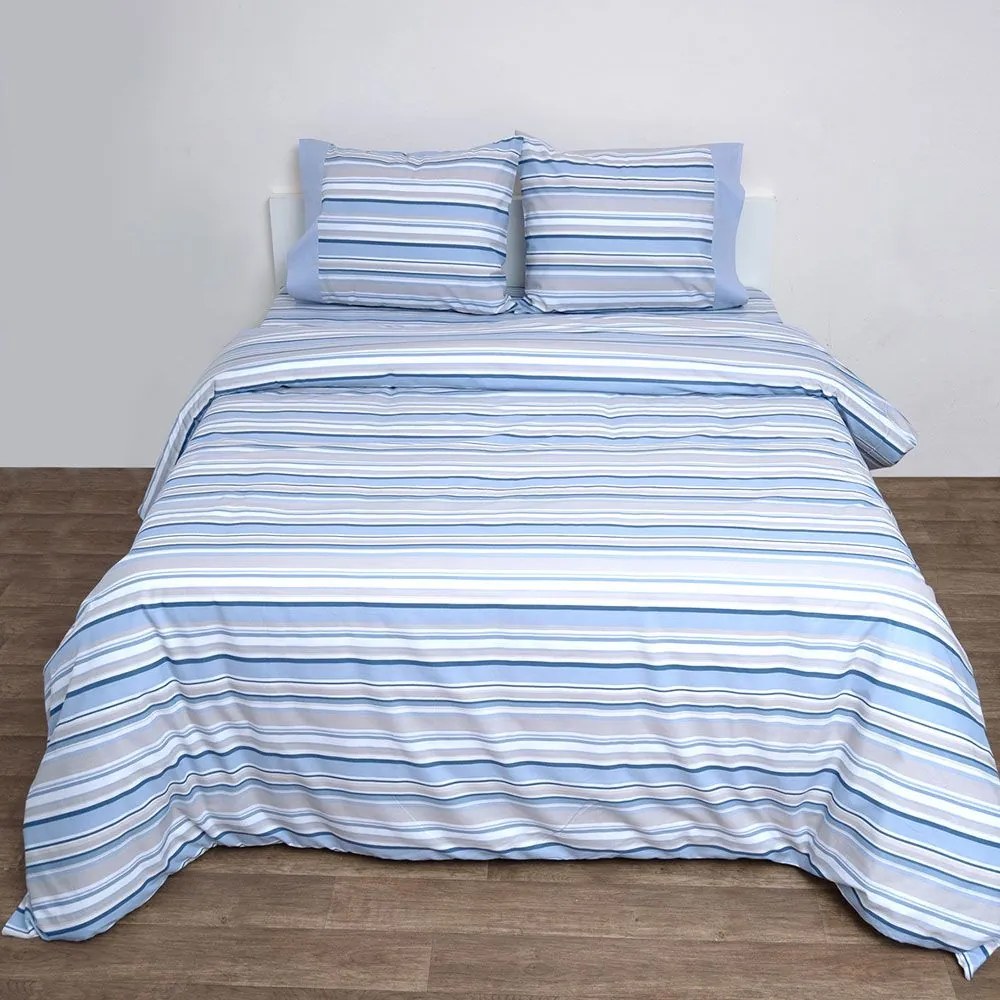 Σεντόνια Border 3003 (Σετ 3τμχ) Ciel Anna Riska Ημίδιπλο 170x270cm 100% Βαμβάκι