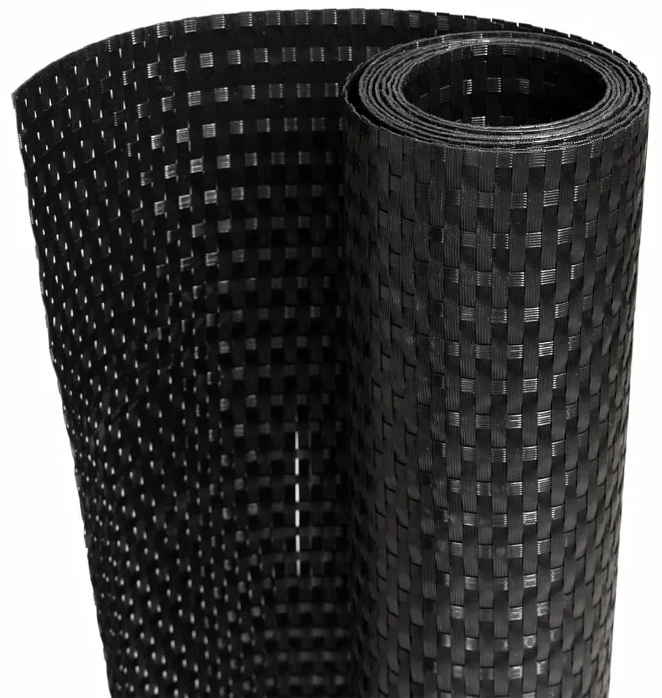 vidaXL Διαχωριστικό Βεράντας Μαύρο 400 x 90 εκ. από Συνθετικό Ρατάν