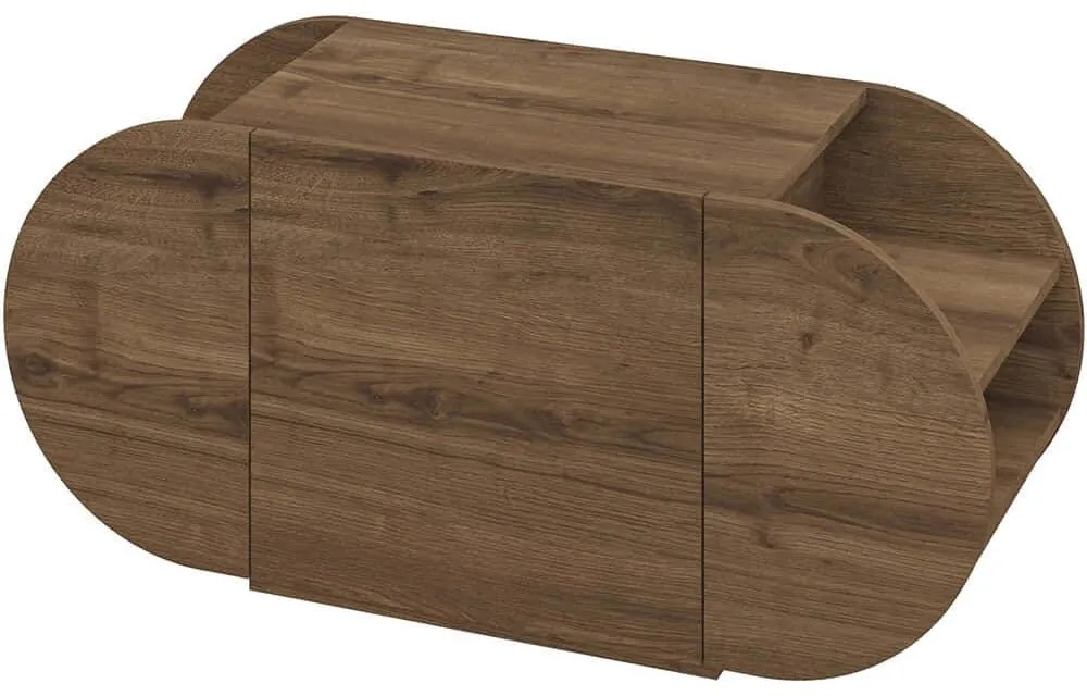 Παπουτσοθήκη Pozy 855DTE5172 110x40,4x50cm Dark Oak Μοριοσανίδα, Μελαμίνη