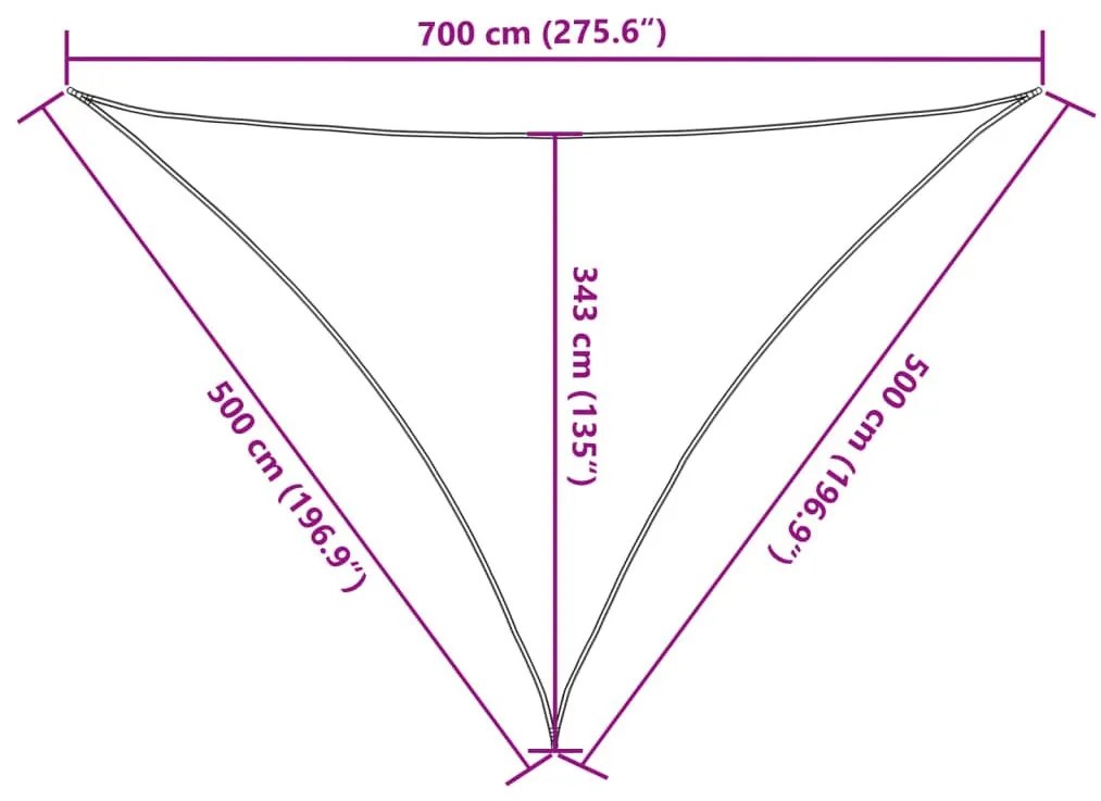 Σκίαστρο Ιστιοπλοΐας Κρεμ 7x5x5μ. 100% Πολυεστέρας Oxford - Κρεμ