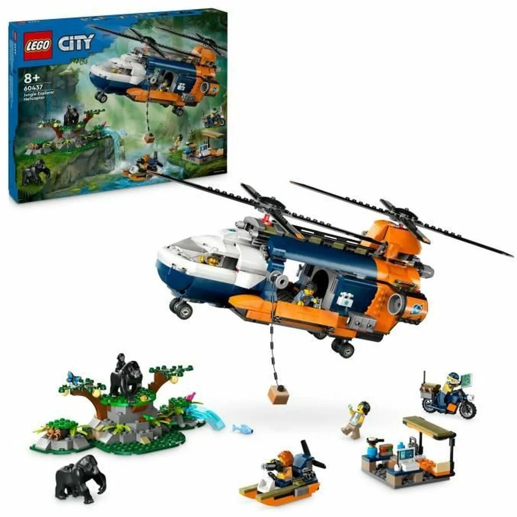 Παιχνίδι Kατασκευή Lego 60437 Jungle Explorer Helicopter Base Camp Πολύχρωμο