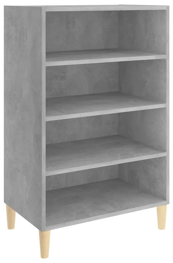 vidaXL Ραφιέρα Γκρι Σκυροδέματος 57 x 35 x 90 εκ. από Επεξ. Ξύλο