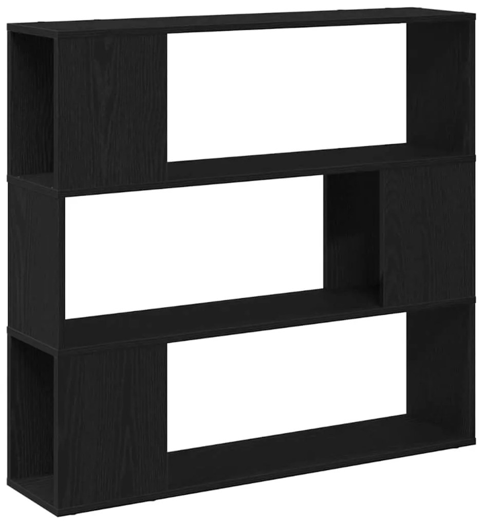 vidaXL Ράφι Βιβλίων Μαύρη Δρυς 100x24x94 εκ Επεξεργασμένο Ξύλο