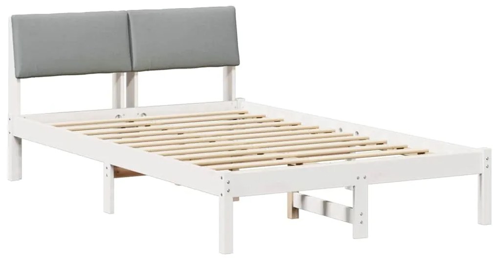 vidaXL Σκελετός Κρεβατιού Λευκό και ανοιχτό γκρι 120 x 200 cm