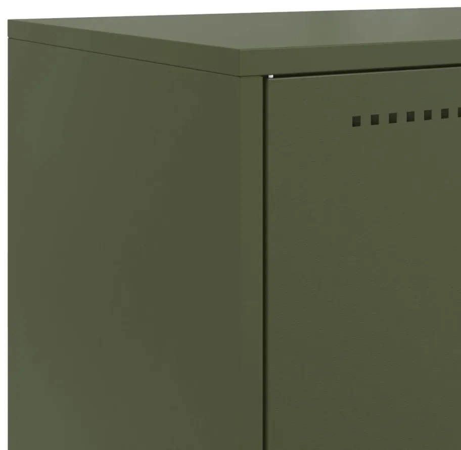 Ντουλάπι Πράσινο Λαδί 68,5x38,5x123,5 εκ. από Ατσάλι - Πράσινο