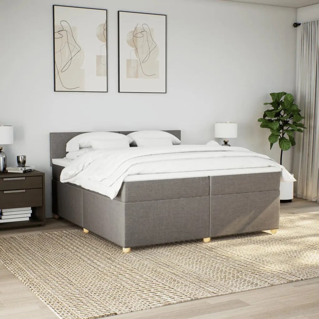 ΚΡΕΒΑΤΙ BOXSPRING ΜΕ ΣΤΡΩΜΑ TAUPE 200X200 ΕΚ. ΥΦΑΣΜΑΤΙΝΟ 3289084