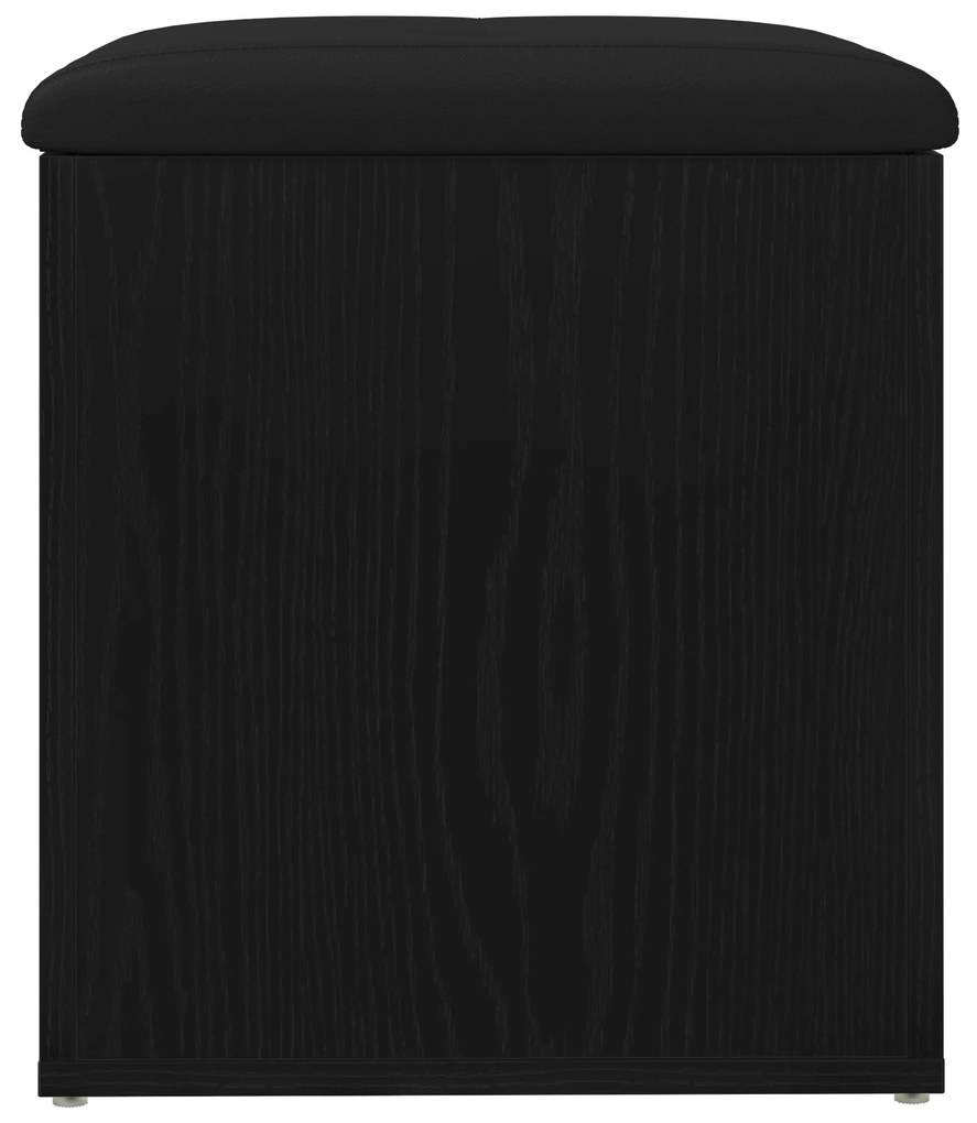 vidaXL Παγκάκι Αποθήκευσης Μαύρος Δρυός 42x42x45 εκ. Μασίφ Ξύλο
