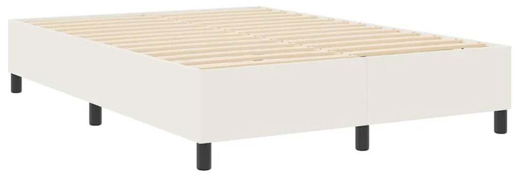 vidaXL Κρεβάτι με ελατήρια Κρεμ 140 x 200 cm Βελούδο