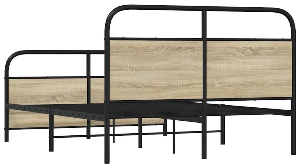 vidaXL Πλαίσιο Κρεβατιού Χωρ. Στρώμα Sonoma Δρυς 120x200εκ. Επ. Ξύλο