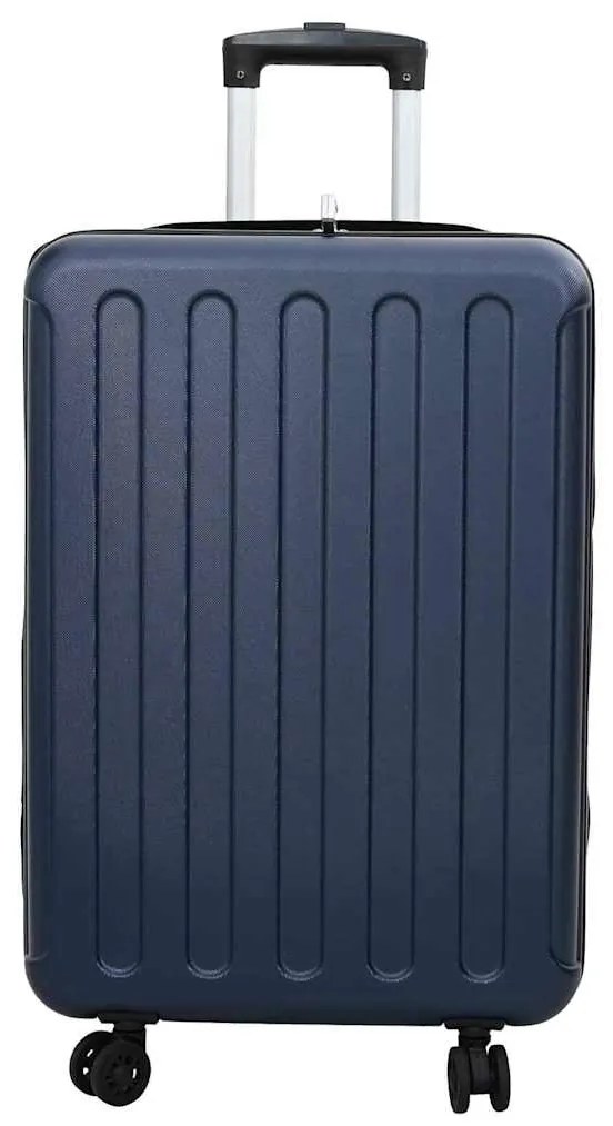 vidaXL Βαλίτσα με κλειδαριά Σκούρο Μπλε 43 x 27 x 66 εκ. ΑΒΣ Πλαστικό
