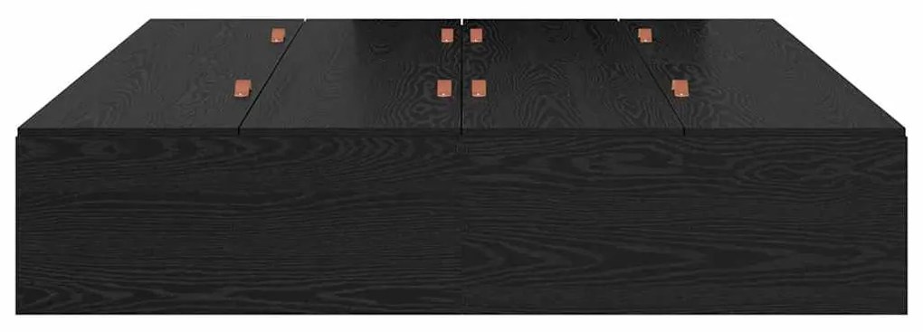 vidaXL Κρεβάτι με αποθηκευτικό χώρο Μαύρη Οξυά 150 x 200 cm