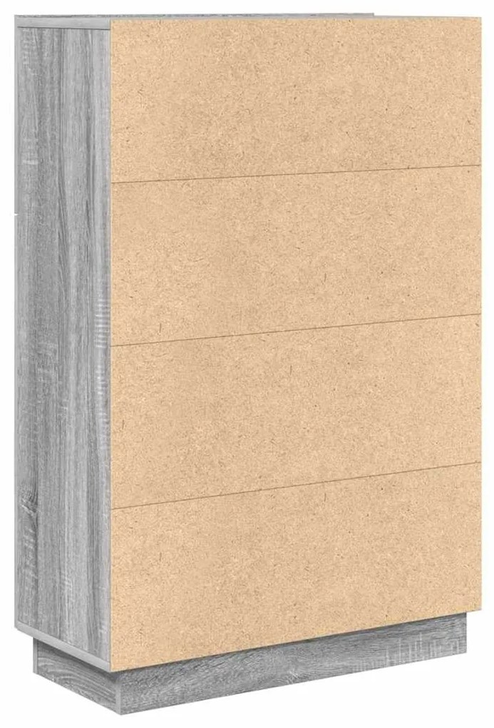 vidaXL Γραφείο με ράφι Γκρι 71.5 x 31.5 x 106.5 εκ Επεξεργασμένο ξύλο