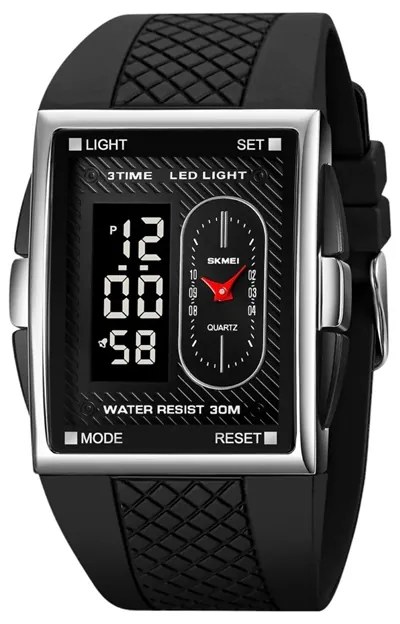 Ψηφιακό/αναλογικό ρολόι χειρός – Skmei - 2213 - Black/Silver/Black-222130_black_silver_black