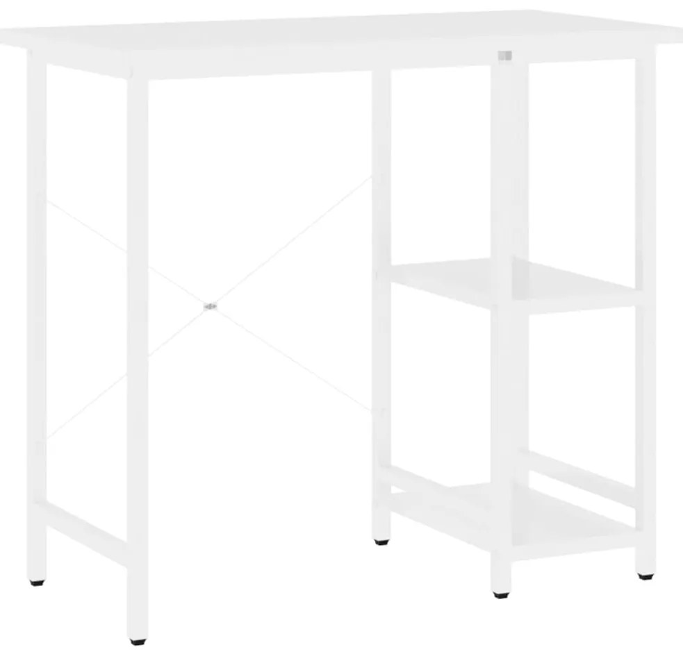 vidaXL Γραφείο Υπολογιστή Λευκό 80 x 40 x 72 εκ. από MDF και Μέταλλο