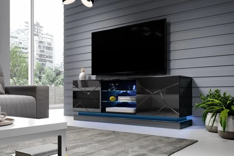 TV stand QIU 160 black DIOMMI CAMA-QIU-160-RTV-CZARNY