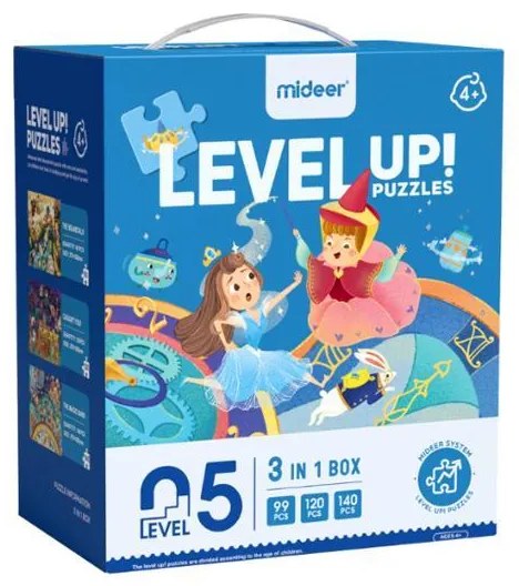 Mideer παζλ 3 σε 1 - Level Up 5 &quot;Fairy Tale World&quot; 99,120 - 130τμχ  τμχ.