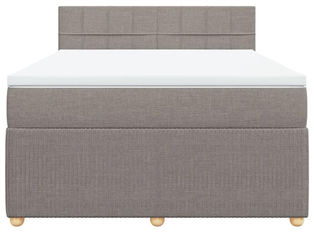 ΚΡΕΒΑΤΙ BOXSPRING ΜΕ ΣΤΡΩΜΑ TAUPE 160X200 ΕΚ. ΥΦΑΣΜΑΤΙΝΟ 3287511