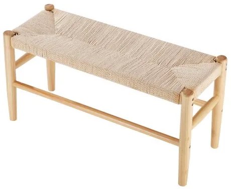 VEVOR Rattan Bench Wooden Bench 31.5 Inches for Entryway Living Room &amp; Bedroom