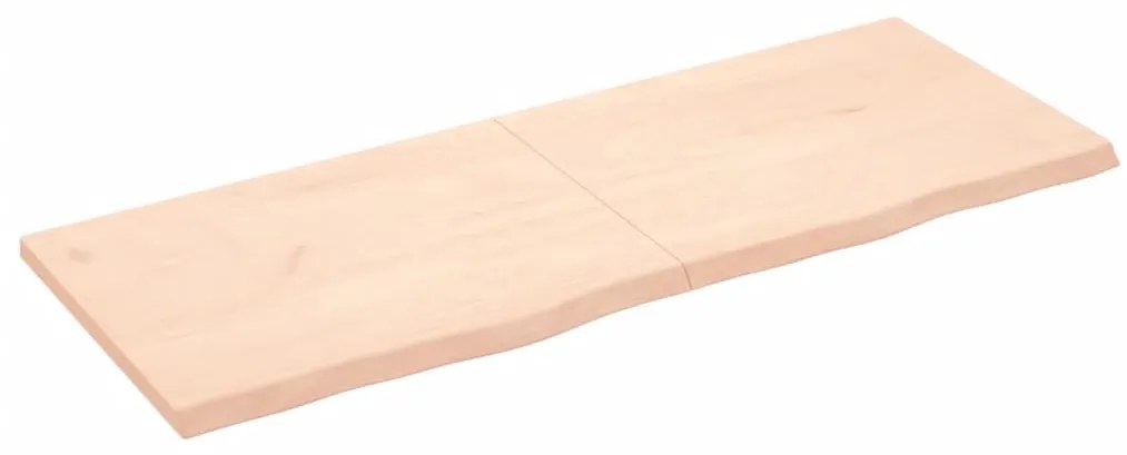 vidaXL Ράφι Τοίχου 160x60x(2-4) εκ. από Ακατέργαστο Μασίφ Ξύλο Δρυός