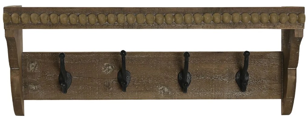 Κρεμάστρα τοίχου Home ESPRIT Καφέ Μαύρο Ξύλο Μέταλλο 67 x 17 x 27 cm