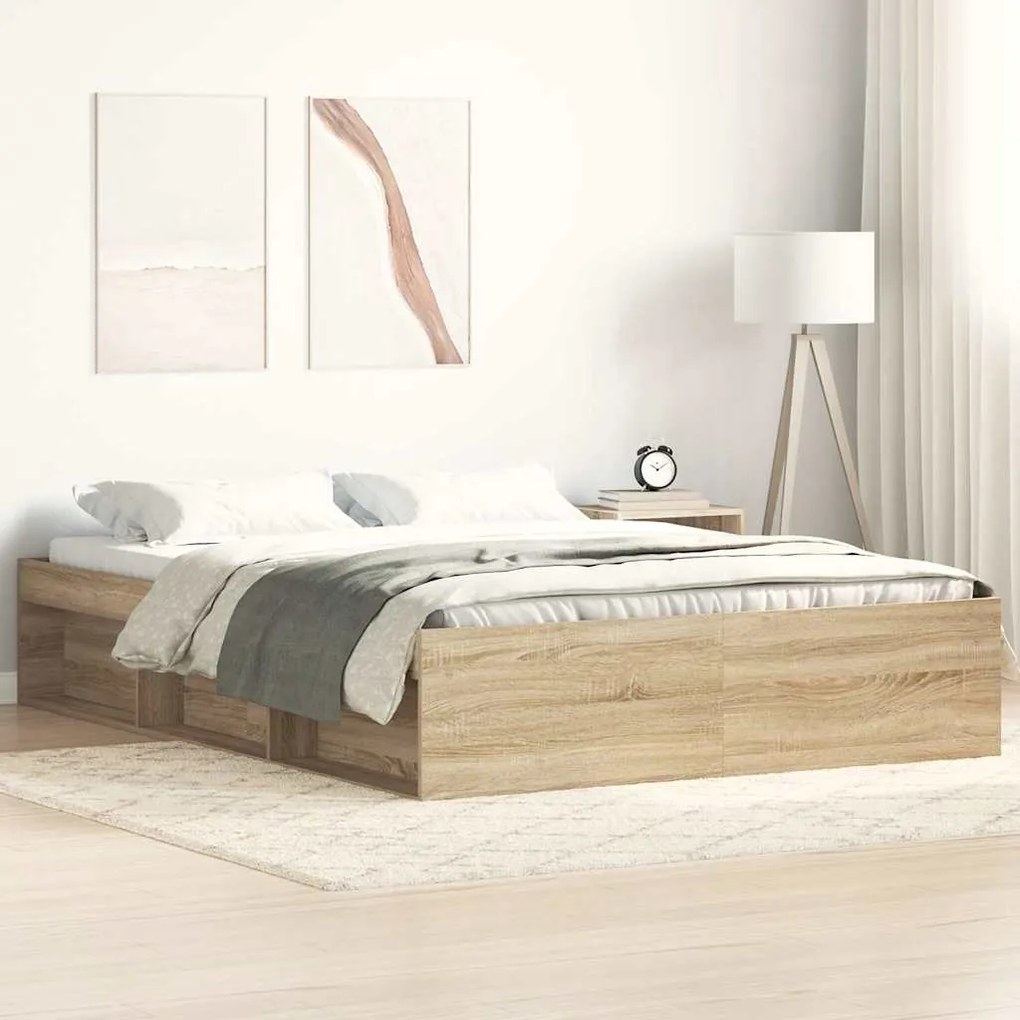 vidaXL Πλαίσιο Κρεβατιού Sonoma Δρυς 160 x 200 εκ.