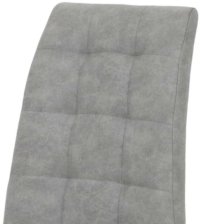 Καρέκλα Darrell pakoworld pu αντικέ γκρι-βάση χρωμίου 42x49x106εκ