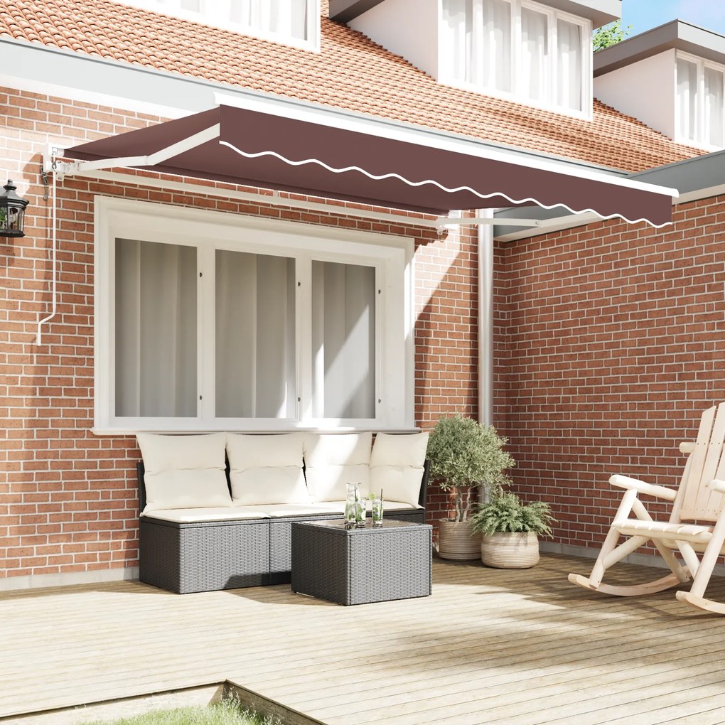 vidaXL Σκηνίτσα Αναδιπλούμενη Καφέ 350x200 εκ ύφασμα