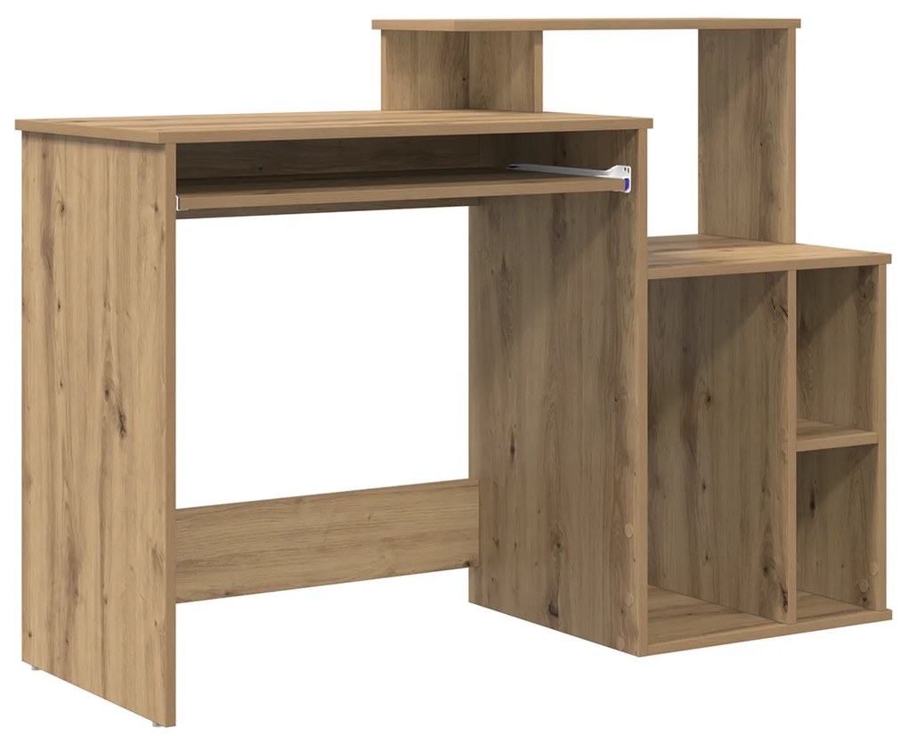 vidaXL Γραφείο με Αποθήκευση Δρυς 120.5x44x88.5 εκ. Επεξεργασμένο Ξύλο