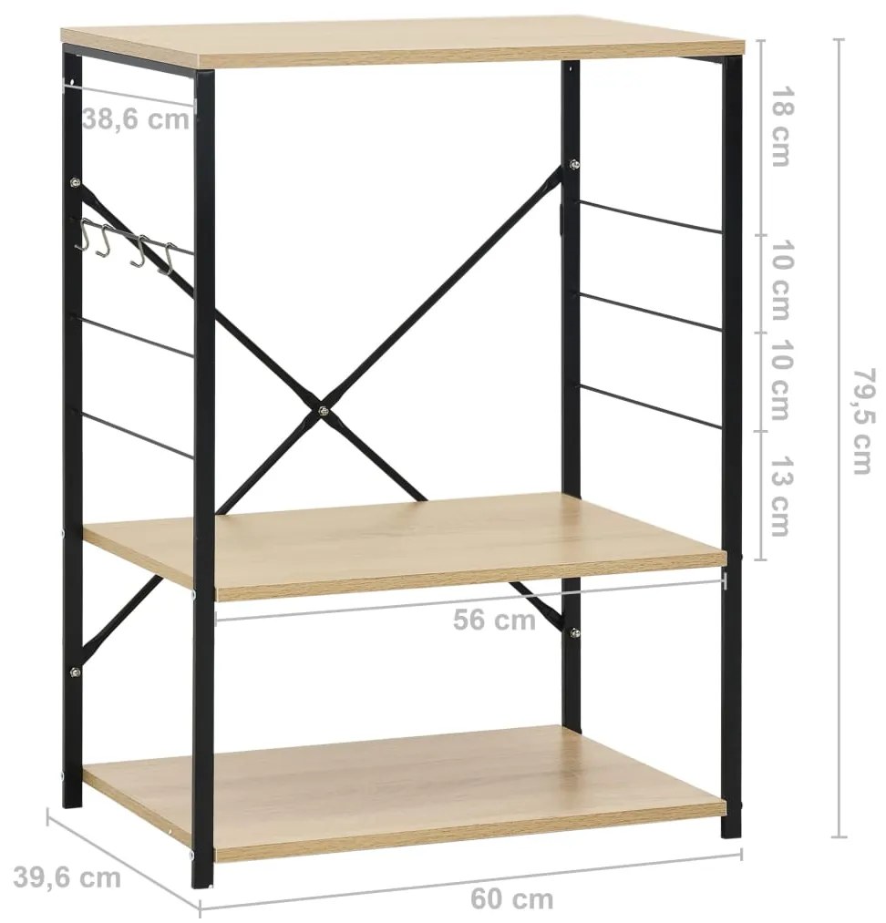 ΡΑΦΙΕΡΑ ΚΟΥΖΙΝΑΣ ΜΑΥΡΗ/ΧΡΩΜΑ ΔΡΥΟΣ 60X39,6X79,5 ΕΚ. ΜΟΡΙΟΣΑΝΙΔΑ 288235