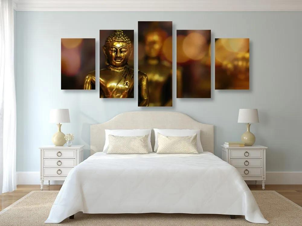 Εικόνα 5 μερών Βούδας με αφηρημένο φόντο - 200x100
