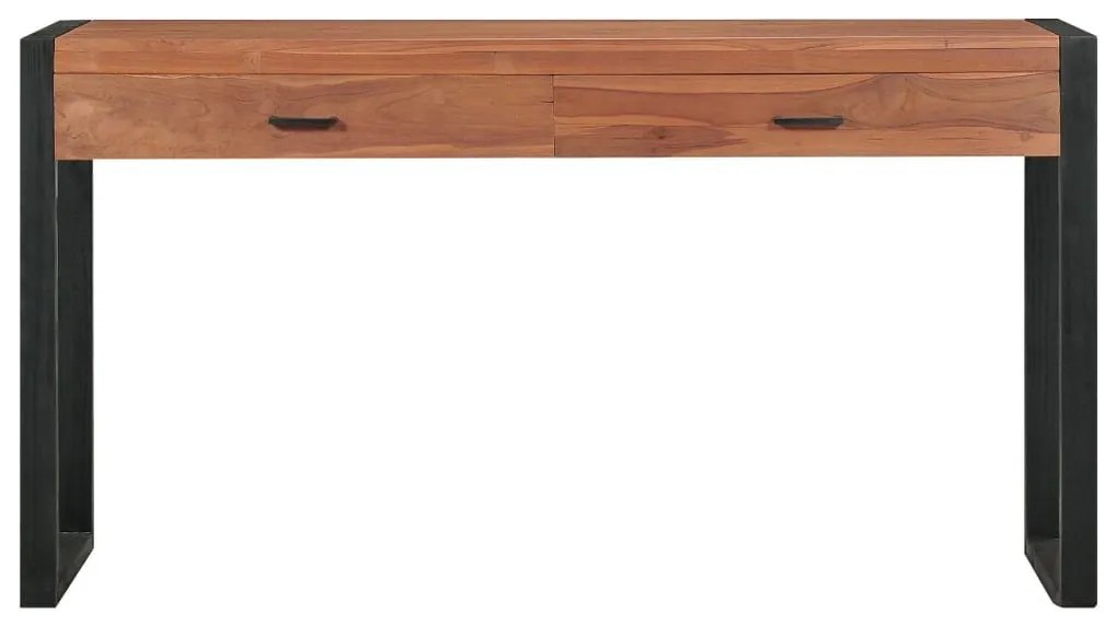 Γραφείο με 2 Συρτάρια 140 x 40 x 75 εκ. Ξύλο Teak - Καφέ