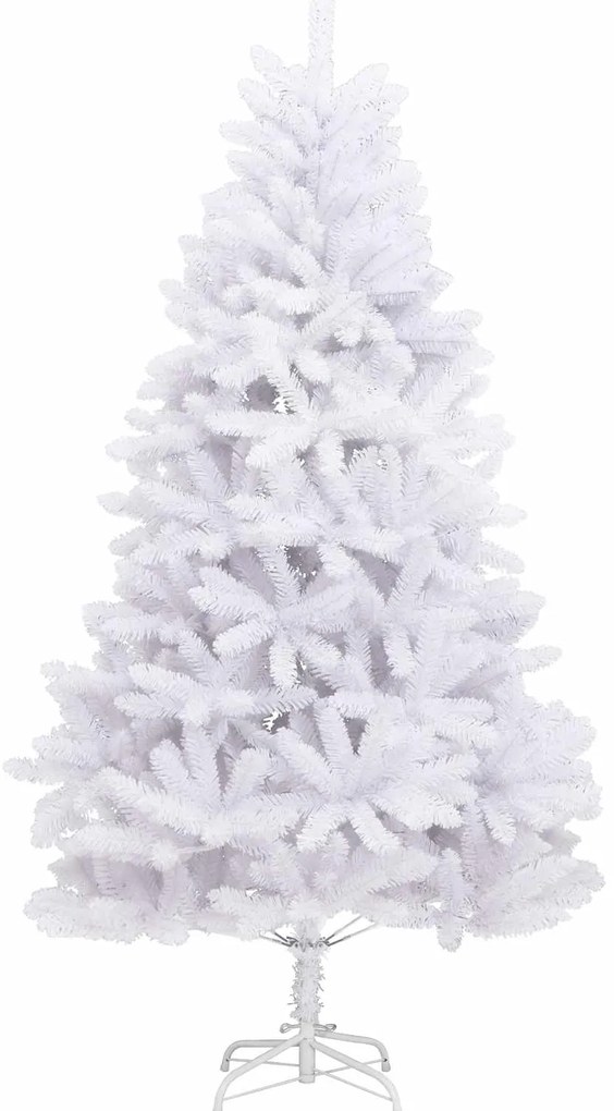 vidaXL Τεχνητό Χριστουγεννιάτικο Δέντρο με Άξονα με βάση Λευκό 240 cm
