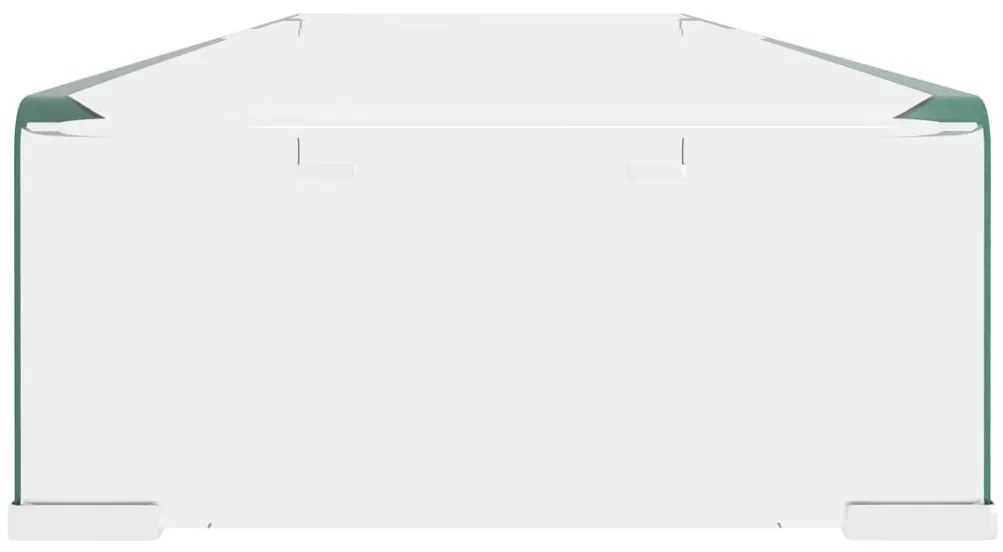 vidaXL Βάση Τηλεόρασης/Οθόνης Διάφανη 100 x 30 x 13 εκ. Γυάλινη
