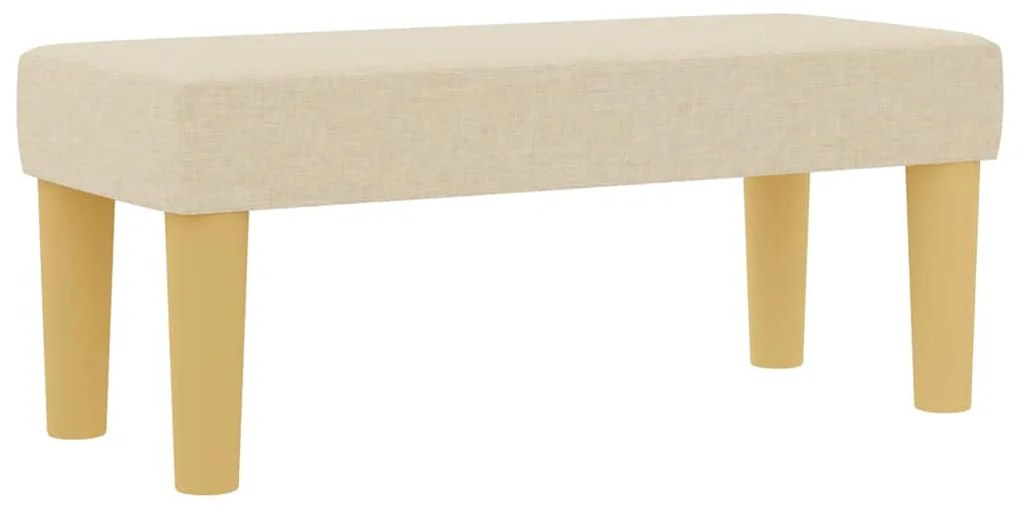 vidaXL Κρεβάτι με ελατήρια με στρώμα Κρεμ 90 x 190 cm ύφασμα