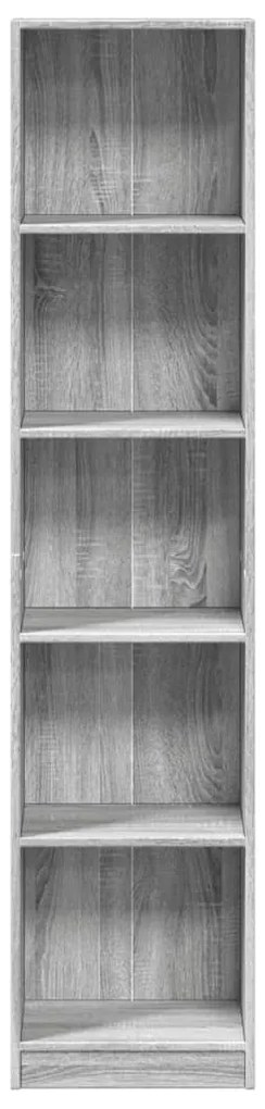 vidaXL Βιβλιοθήκη Γκρι Sonoma 40x24x176 εκ. από Επεξεργασμένο Ξύλο