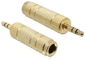 DELOCK αντάπτορας 3.5mm σε 6.35mm 65360, μεταλλικό, gold plated