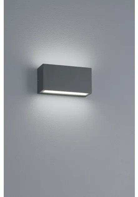 Απλίκα Φωτιστικό Τοίχου LED 9W Ανθρακί IP65 Up Down Trent 226960242 Trio Lighting 226960242 Ανθρακί