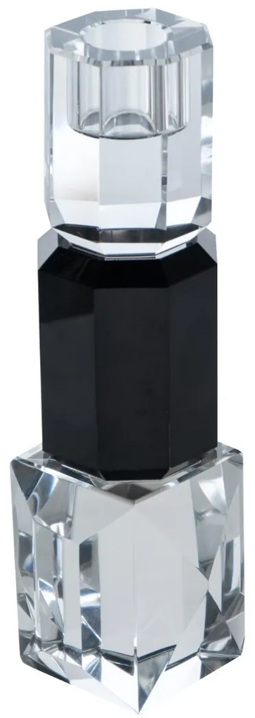 Artekko Taper Κηροπήγιο Γυαλί Διάφανο Μαύρο (5.5x5.5x20)cm Artekko 86396