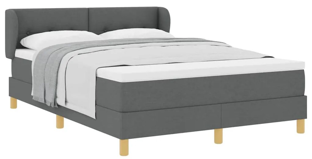 vidaXL Κρεβάτι με Ελατήρια και Στρώμα Κρεμ 90x200 εκ Υφασμα με στρώμα