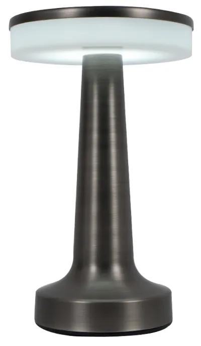 Φωτιστικό Επιτραπέζιο Επαναφορτιζόμενο 15,5xY20,5cm 5w 3CCT by Touch Μέταλλο Μαύρο Ιnlight 3038-Black