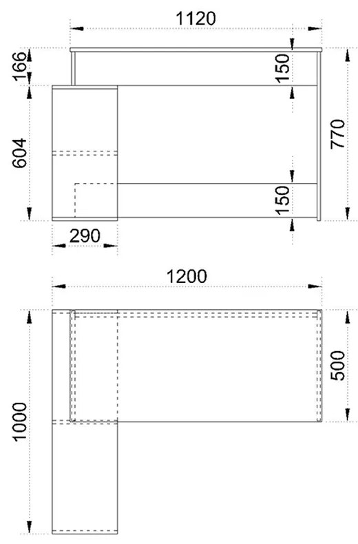 BOOK CORNER ΓΡΑΦΕΙΟ SONOMA 125x100,5xΗ77cm - 24-0441 - 24-0441