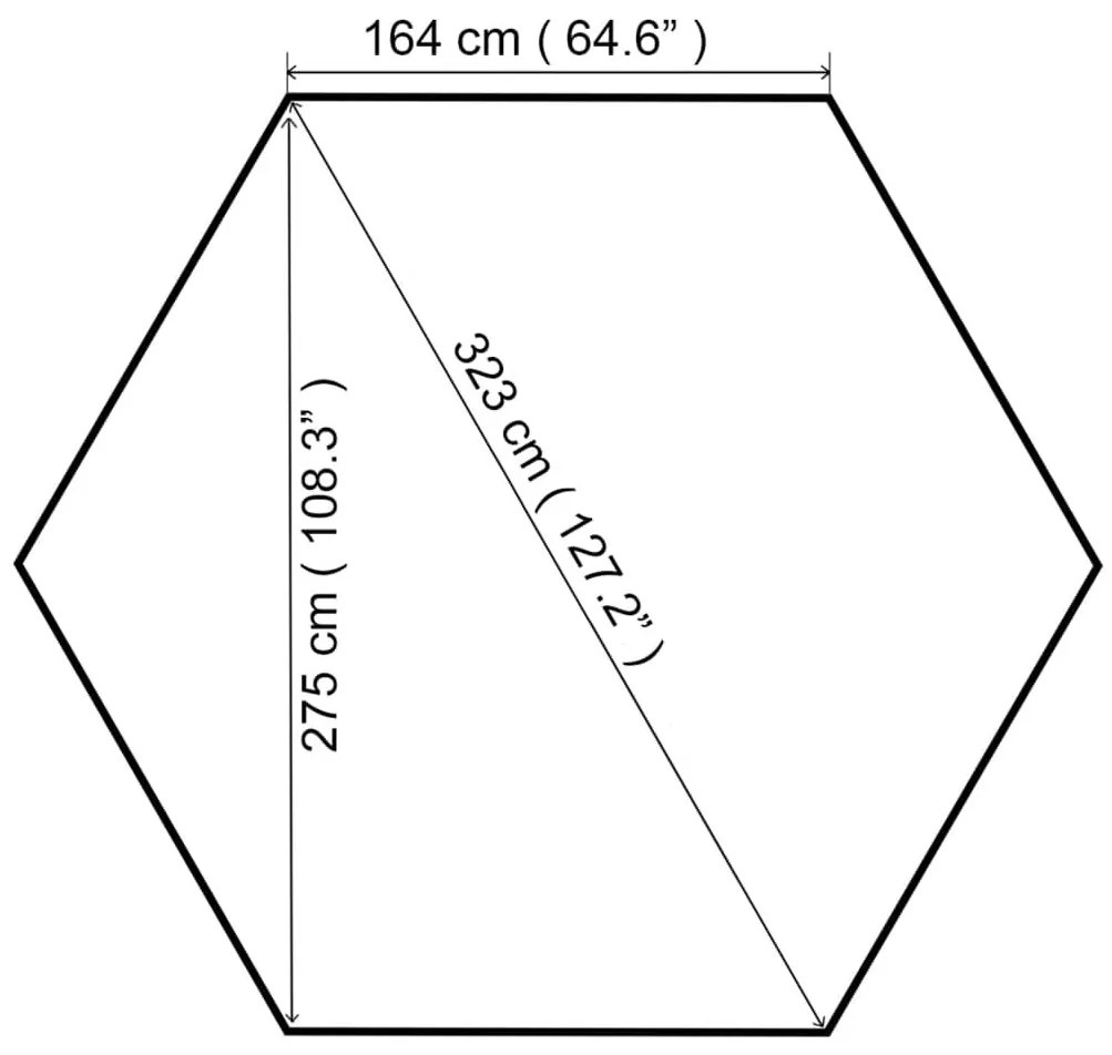 Κιόσκι Κήπου Λευκό 323 x 275 x 265 εκ. 180 γρ./μ² - Λευκό