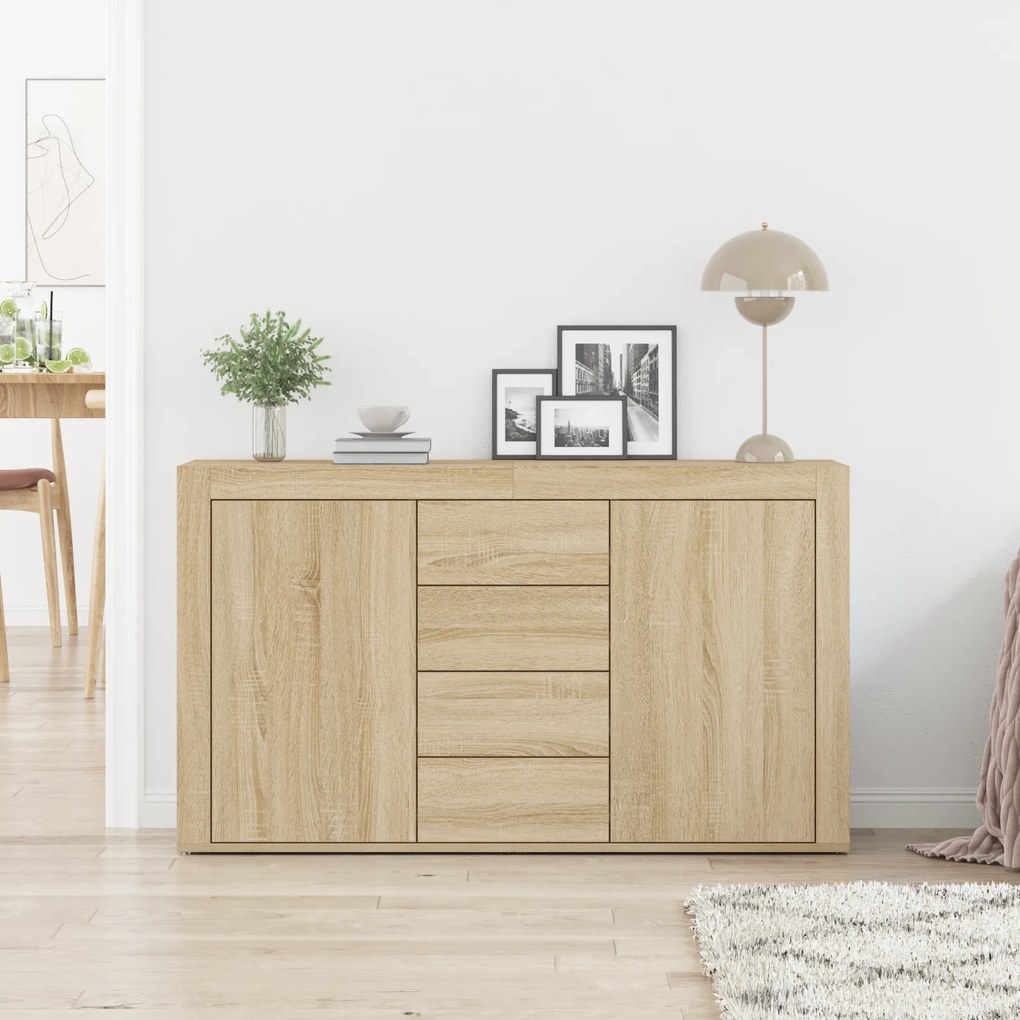vidaXL Πλαϊνό γραφείο Sonoma Δρυς 120 x 36 x 69 εκ Επεξεργασμένο ξύλο