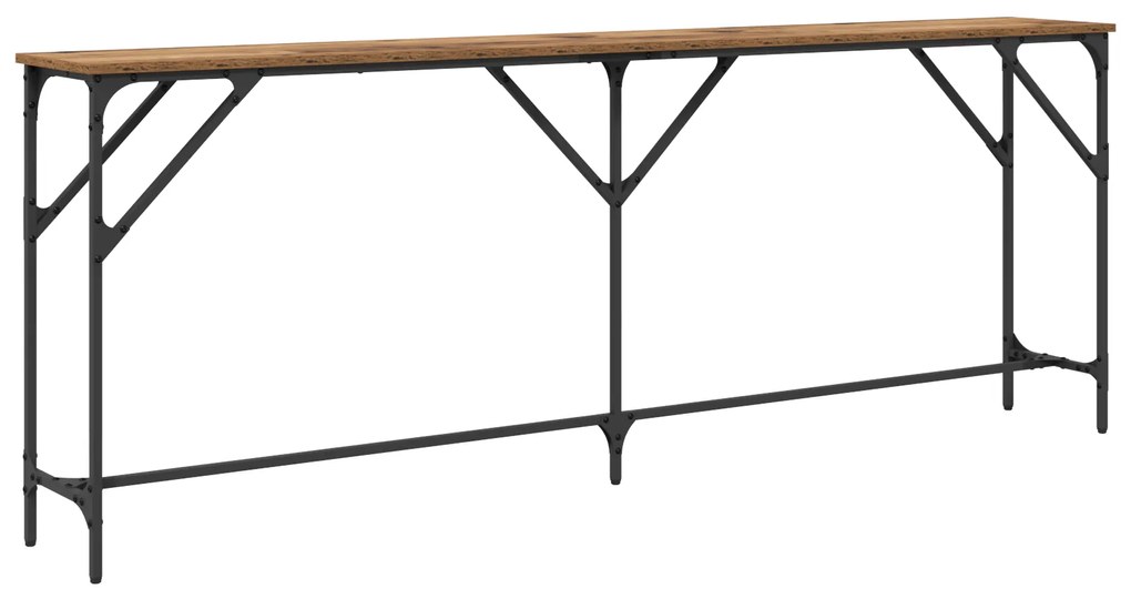vidaXL Τραπέζι Κονσόλας Παλαιού Ξύλου 200x29x75 εκ. Επεξεργασμένο Ξύλο
