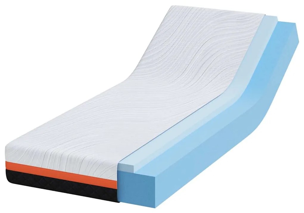 vidaXL Στρώμα Λευκό και Μαύρο 80 x 200 cm Αφρός Εμποτισμένος με Gel