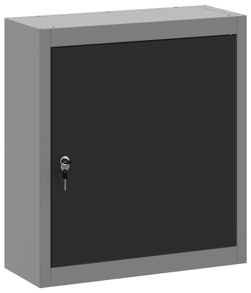 vidaXL Ντουλάπα Εργαλείων Τοίχου Μαύρη 50x20x55 εκ Ατσάλι