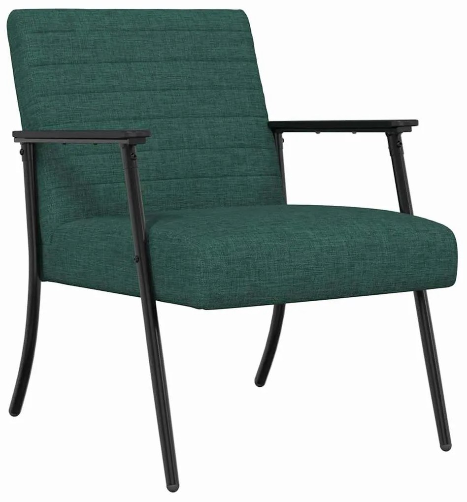 vidaXL Πολυθρόνα Σκούρο Πράσινο 59 x 75 x 78 εκ ύφασμα